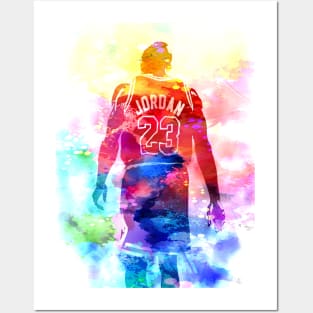 Michael Jordan Watercolor Posters and Art